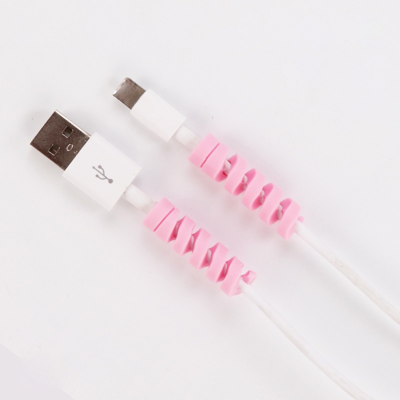 Set 2 Phụ Kiện Bảo Vệ Dây Cáp Sạc USB Bằng Silicon Mua 1 Tặng 1 Cho Android