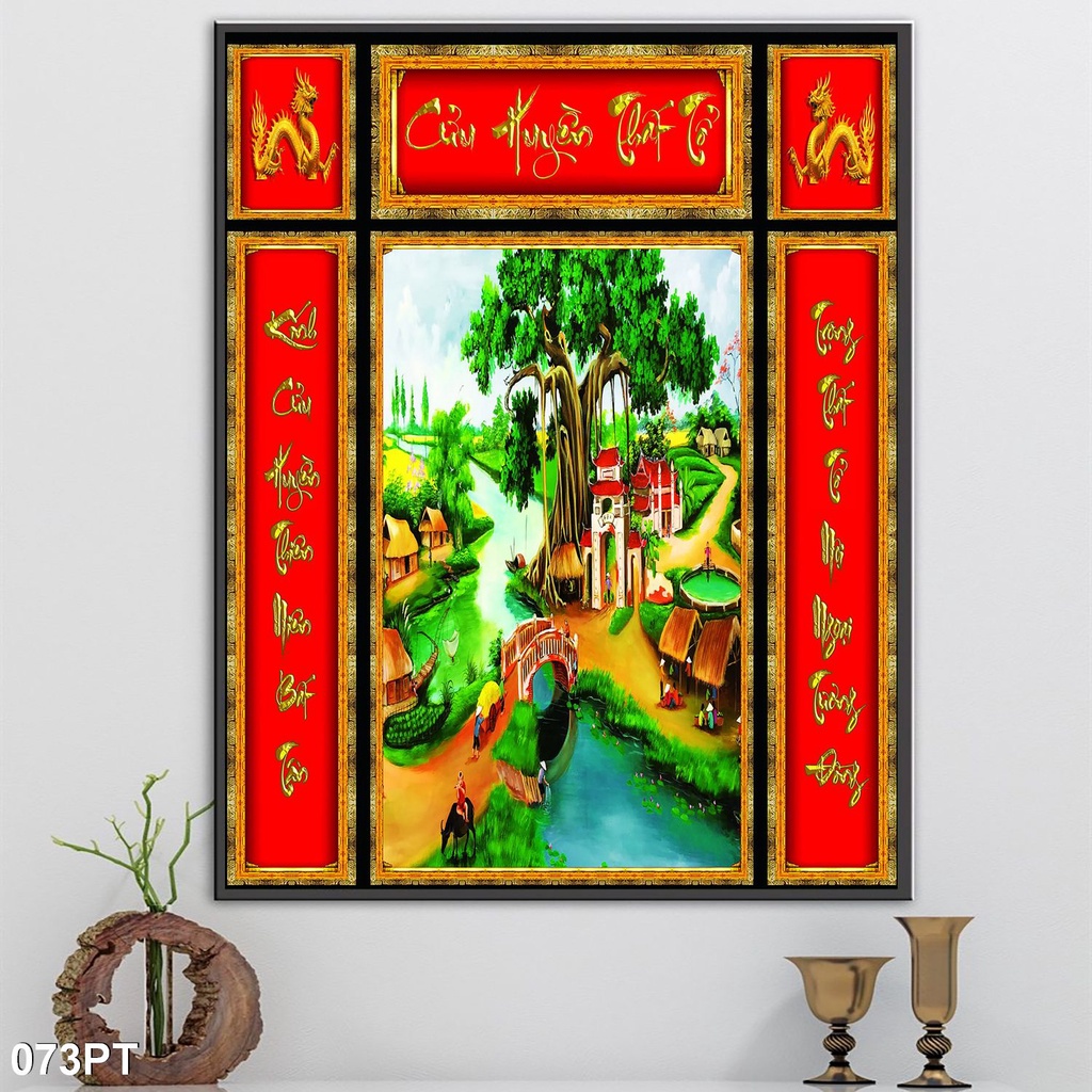 Tranh Dán Tường Cửu Huyền Thất Tổ Nhiều Mẫu Lựa Chọn, kích thước không giới hạn