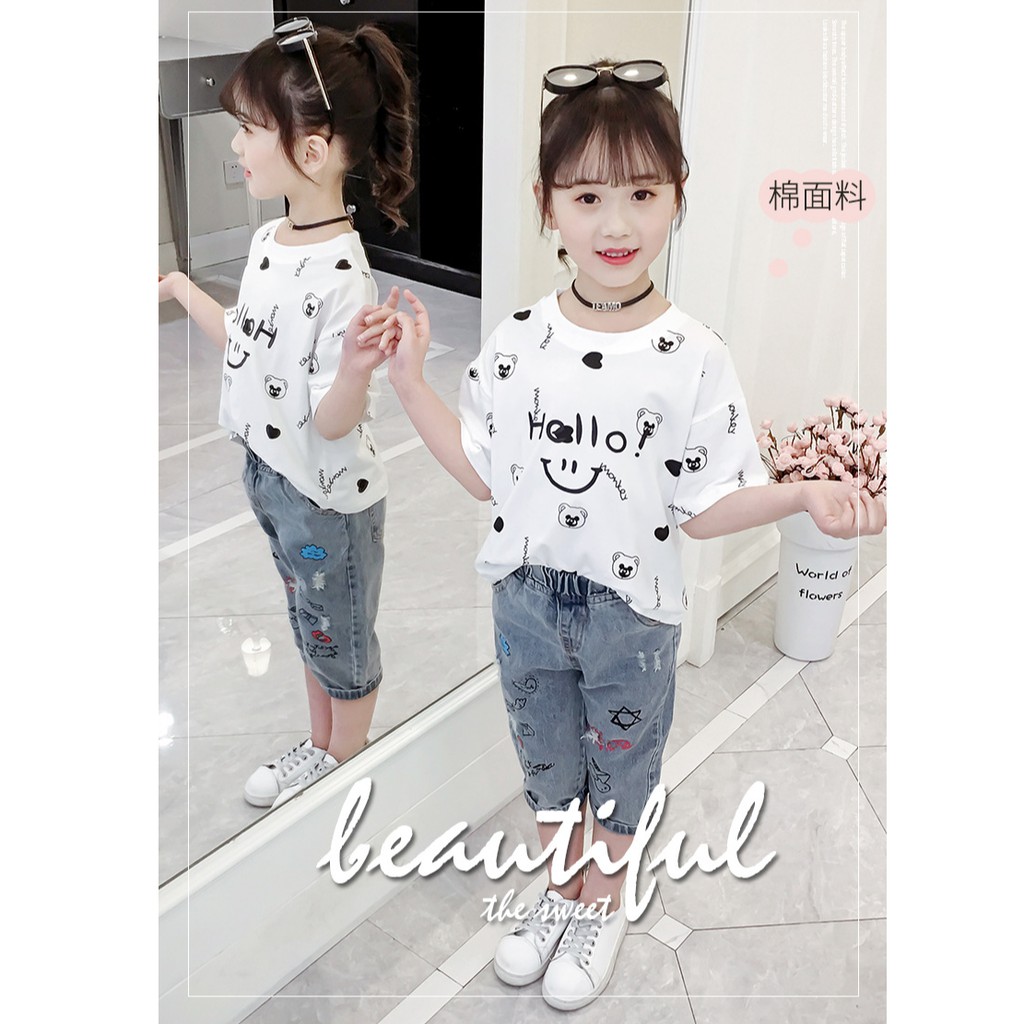 Áo phông in hình ngộ nghĩnh siêu cute dành cho bé gái lớn