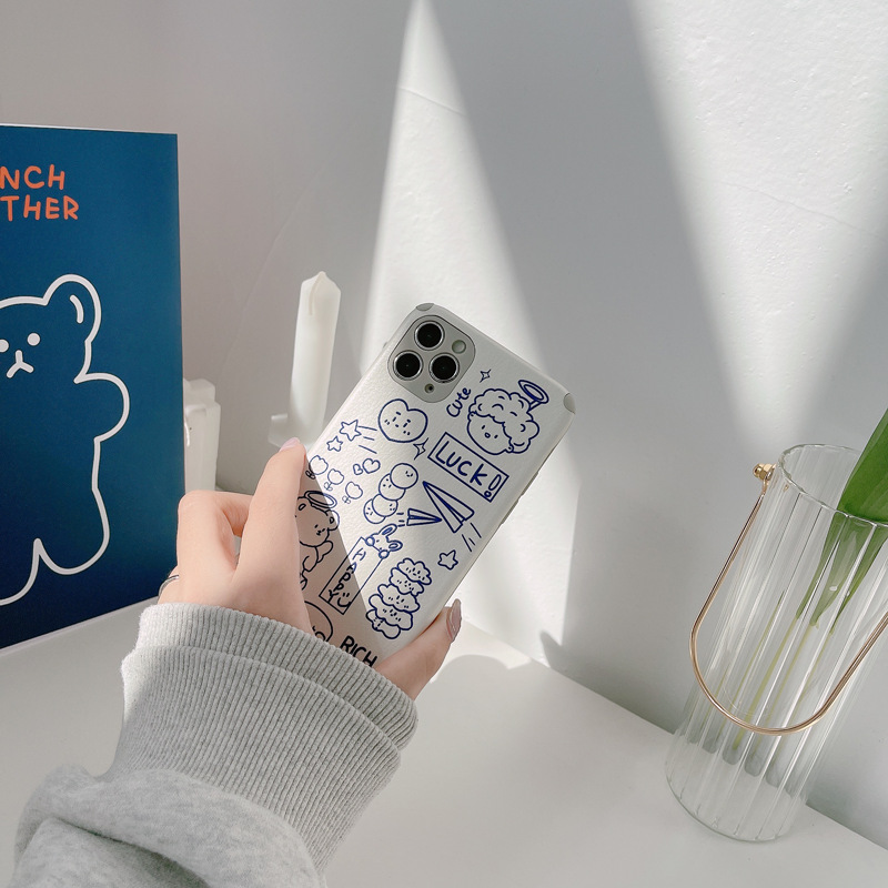 Ốp lưng iphone vuông cạnh hình iPhone/6/6Plus/6s/6sPlus/6/7/7Plus/8/8Plus/X/Xs/Xs Max/11/11Pro/11ProMax/12/12PROMAX/12MINI/12PRO Angel bear lambskin | BigBuy360 - bigbuy360.vn