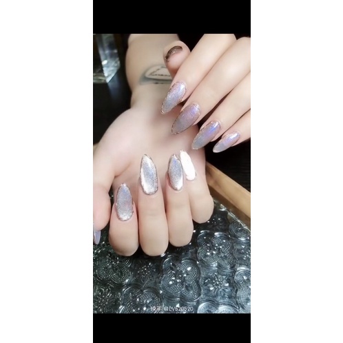 Sơn Gel Mắt Mèo Kim Cương 2 Màu Bạc,Vàng