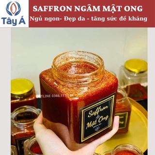 Saffron ngâm mật ong - hũ 2gram-280ml- SAFFRON TÂY Á Bahraman Super Negin