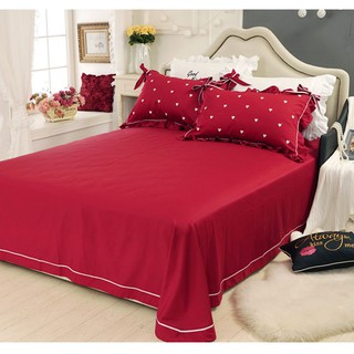 SET CHĂN GA GỐI LỤA TIM THÊU CAO CẤP