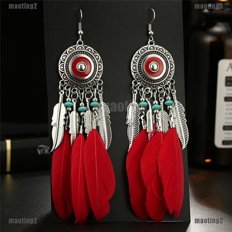 ☆Dây Chuyền Boho Lông Vũ Kim Loại