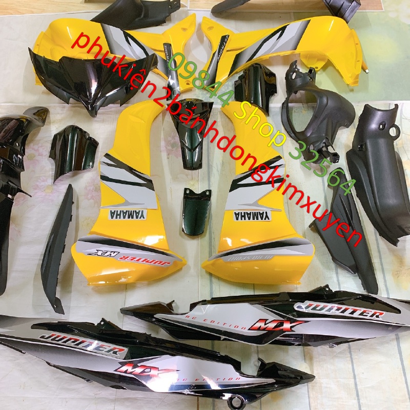 💥Bộ dàn áo xe JUPITER MX MÀU VÀNG --vỏ nhựa xe JUPITER GRAVITA -nhựa nguyên sinh cao cấp