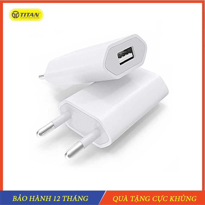 Củ Sạc IPhone Dẹt Zin Titan Chính Hãng, Cốc sạc iphone IP 6, IP7, IP8, IPX, IP11, 11PRO MAX, IP12, 12PROMAX, BH 12 THÁNG