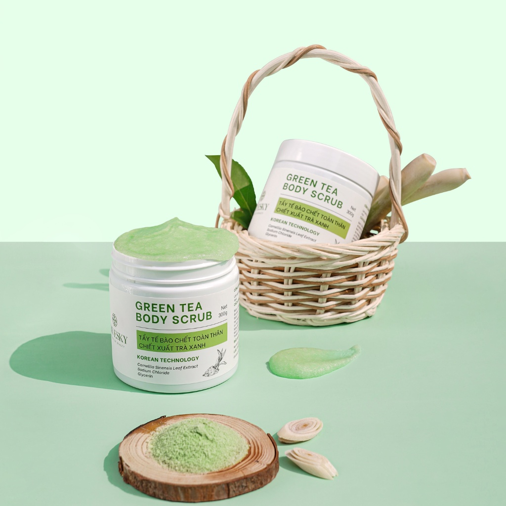 [Mã BMLT30 giảm đến 30K đơn 299K] Tẩy tế bào chết toàn thân Truesky Green Tea Body Scrub chiết xuất trà xanh 300g