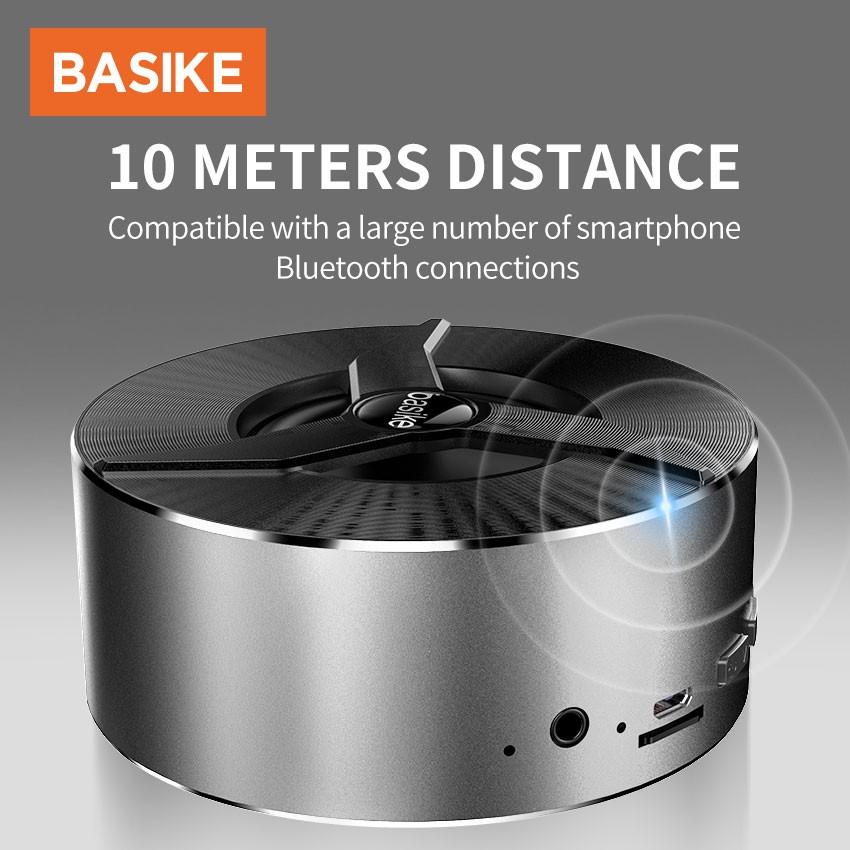 Loa Bluetooth BASIKE Không Dây Nhỏ Gọn Hỗ Trợ Thẻ Nhớ TF Chất Lượng Cao