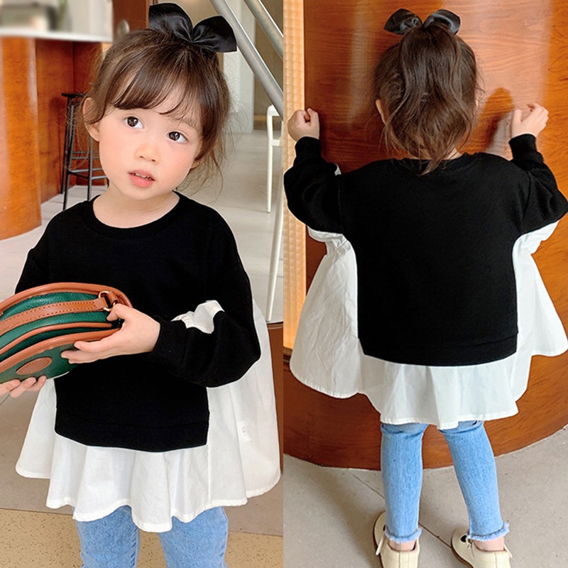 Áo Sơ Mi Cổ Búp Bê Thời Trang Hàn Quốc Cho Bé Gái