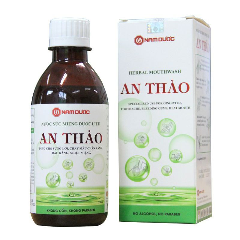 Nước súc miệng dược liệu an thảo chính hãng