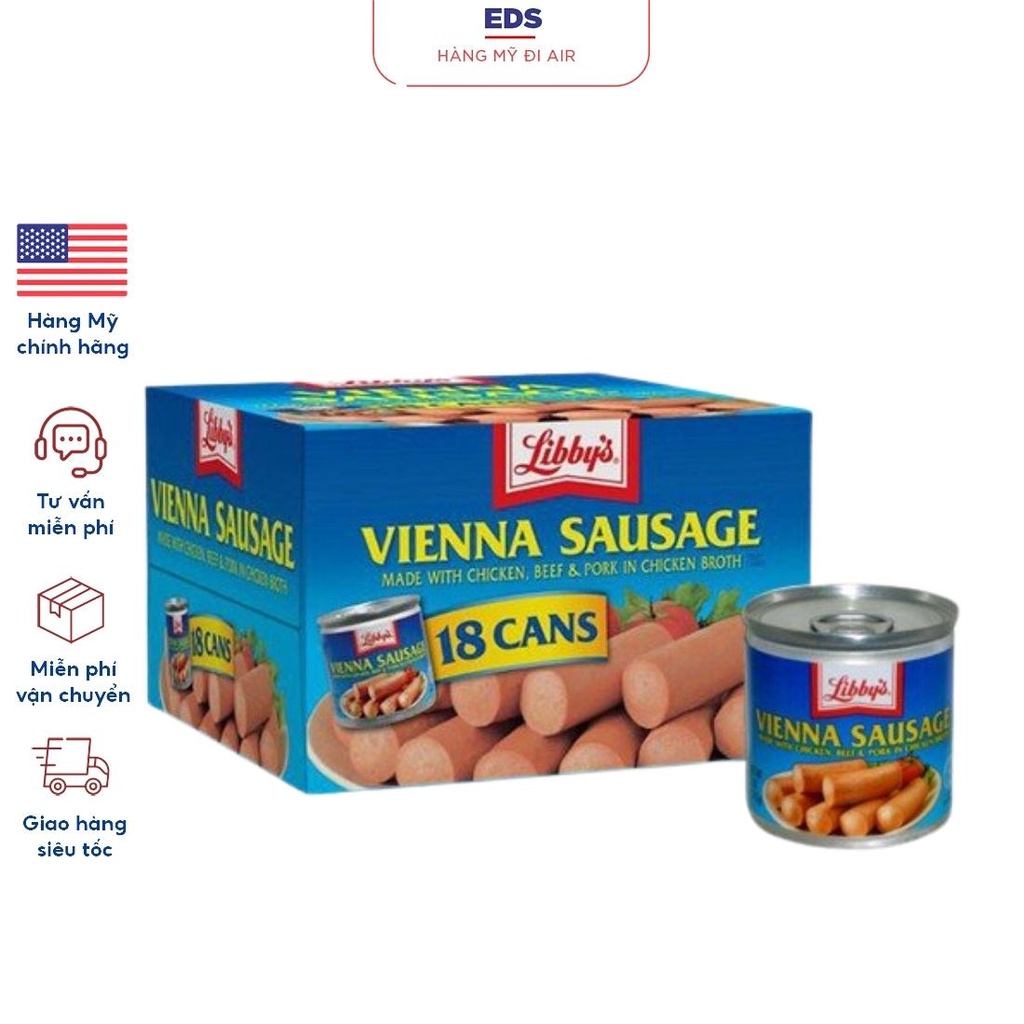 Xúc xích đóng hộp Libbys Vienna Sausage - EDS Hàng Mỹ