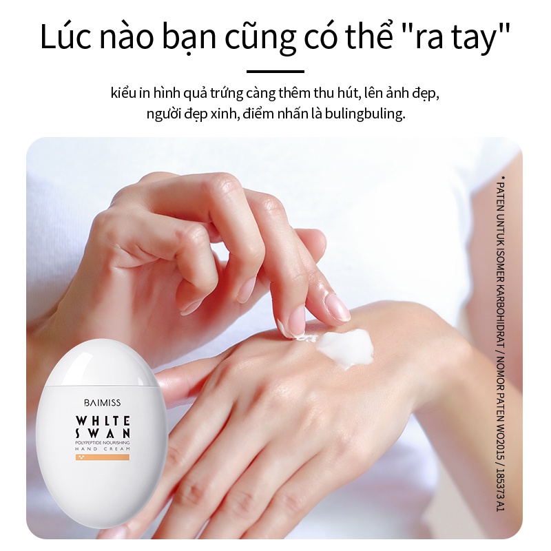 BAIMISS polypeptide kem dưỡng ẩm phục hồi da tay và giúp cải thiện làn da xỉn màu và thô ráp, dưỡng ẩm và cấp ẩm 70g