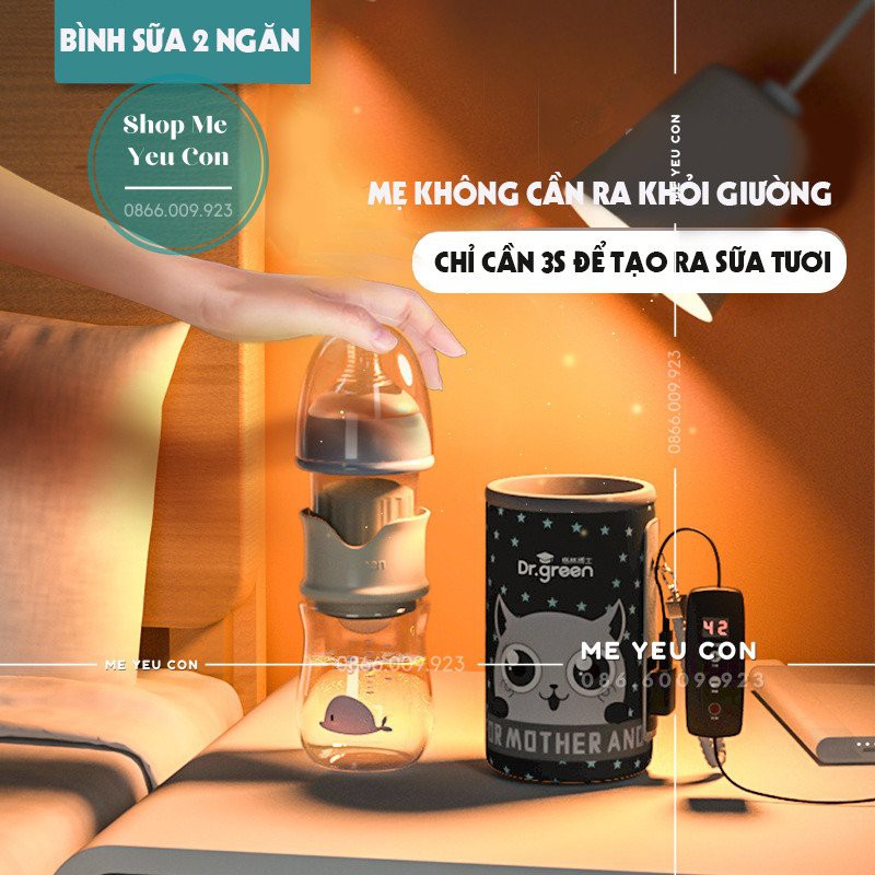 Bình Sữa 2 Ngăn Chống Đầy Hơi, Bình Sữa Thông Minh Tiện Lợi, Bình Sữa Cho Bé An Toàn Tuyệt Đối HOT SALE