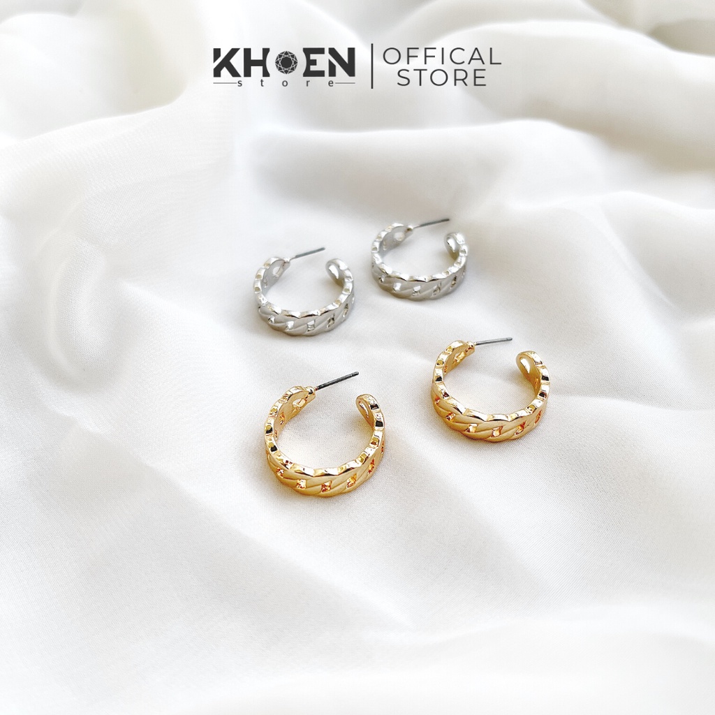 Bông tai nữ Tròn xích - Khoen store