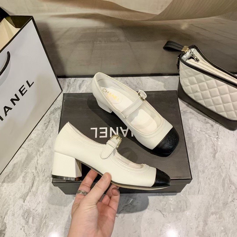 Giày cao gót vuông 3 phân cao cấp 2 màu