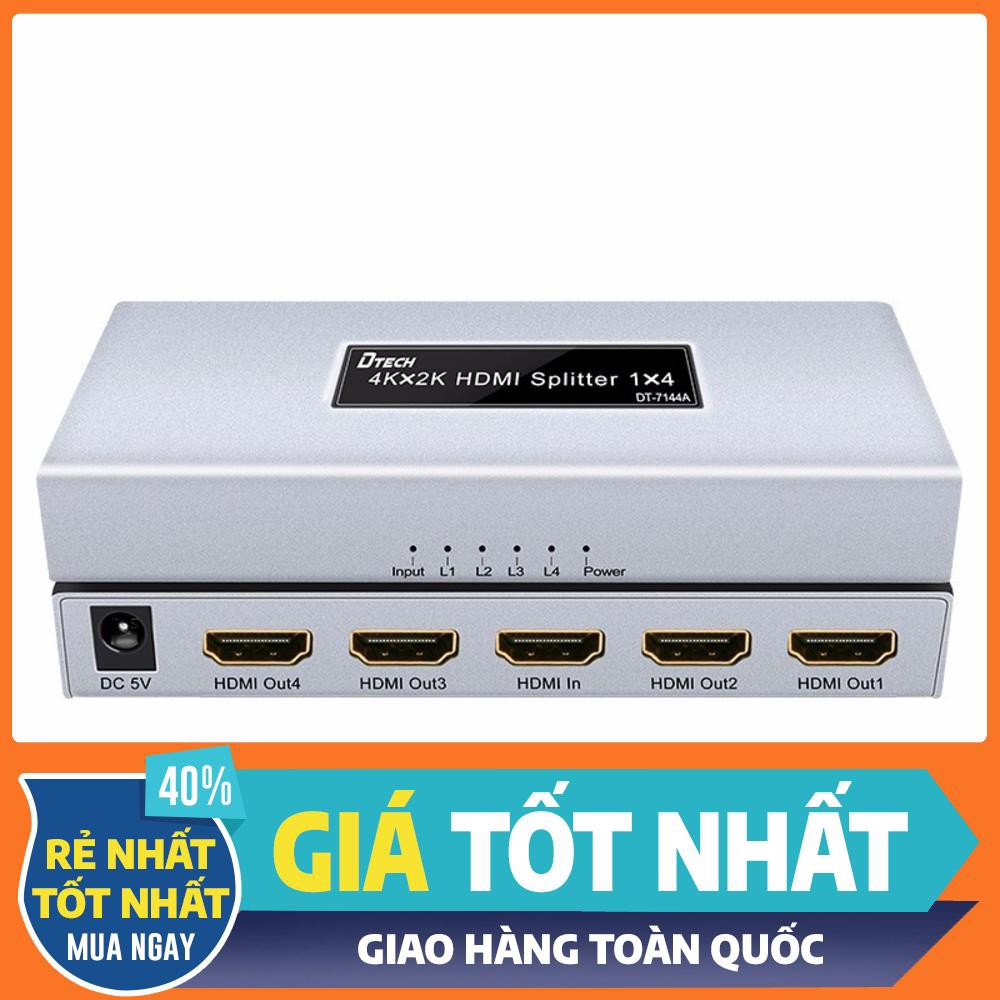 Bộ Chia HDMI 1 ra 4 Dtech DT-7144  hỗ trợ 4Kx2K