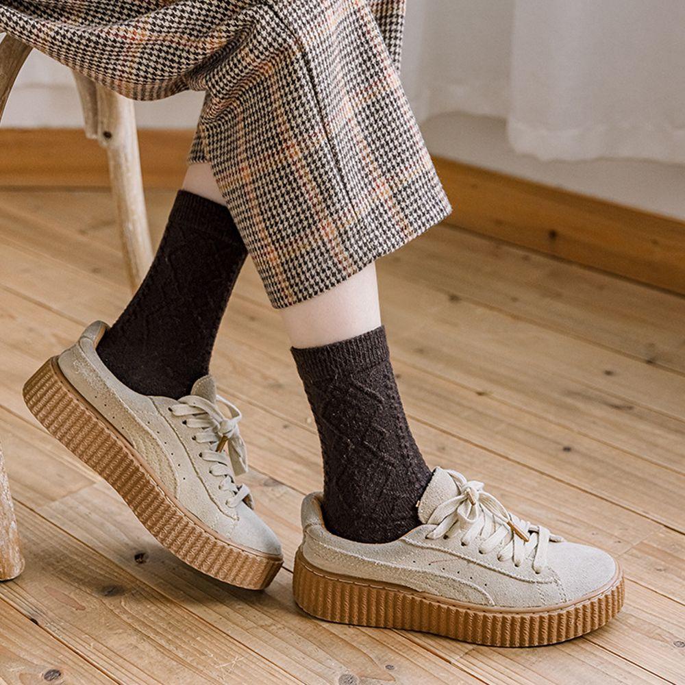 Vớ Len Cashmere Ấm Áp Nhiều Màu Sắc Họa Tiết Hình Thoi Dễ Phối Đồ Thời Trang Thu Đông Cho Nữ