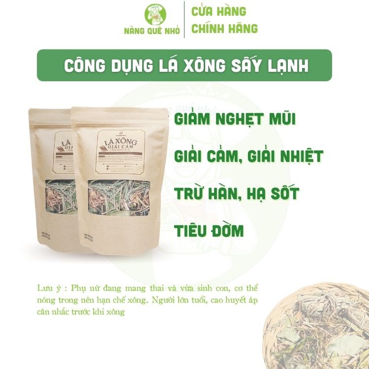 Lá Xông thảo dược Giải Cảm Lạnh Cảm CúmThe Moshav Farm