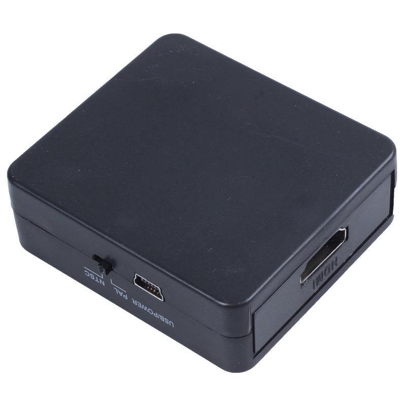 Bộ ChuyểN ĐổI MINI HDMI Sang 3RCA CVBS AV TV PS3 VHS VCR DVD MàU Đen