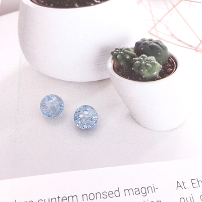 Set 100 Hạt Thủy Tinh Tròn 8mm Làm Trang Sức