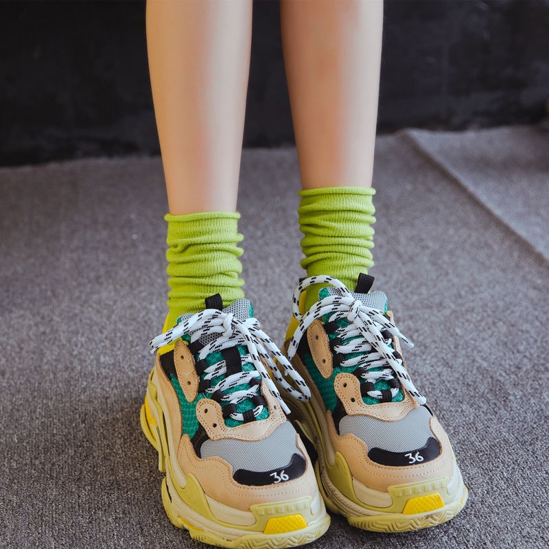 Tất Vớ Ống Cao Cổ Nhiều Màu Unisex Thấm Hút Mồ Hôi