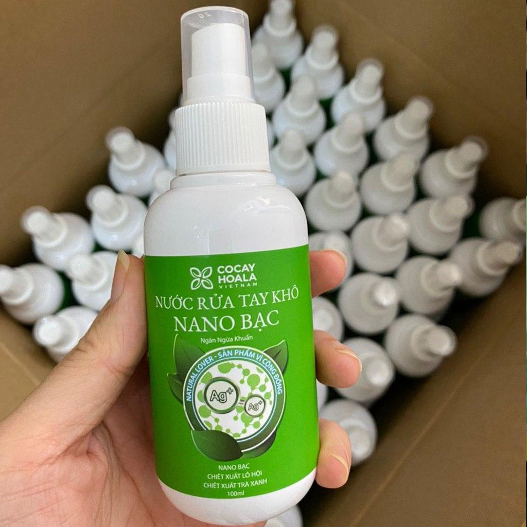 Nước Rửa Tay Khô Nano Bạc Sát Khuẩn Vượt Trội Cocayhoala 100ml