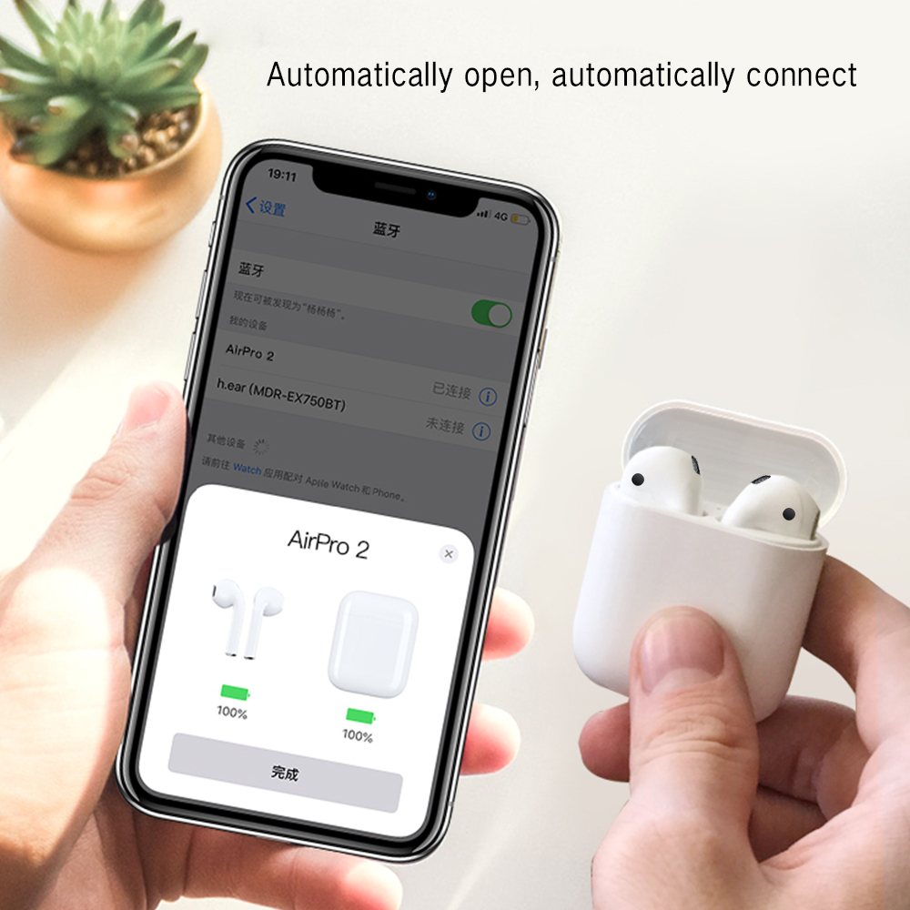 FREE - Apple AirPod 2nd Wireless Bluetooth Earphone with Built-in Microphone Water-proof Multi-functional Sports Earbuds