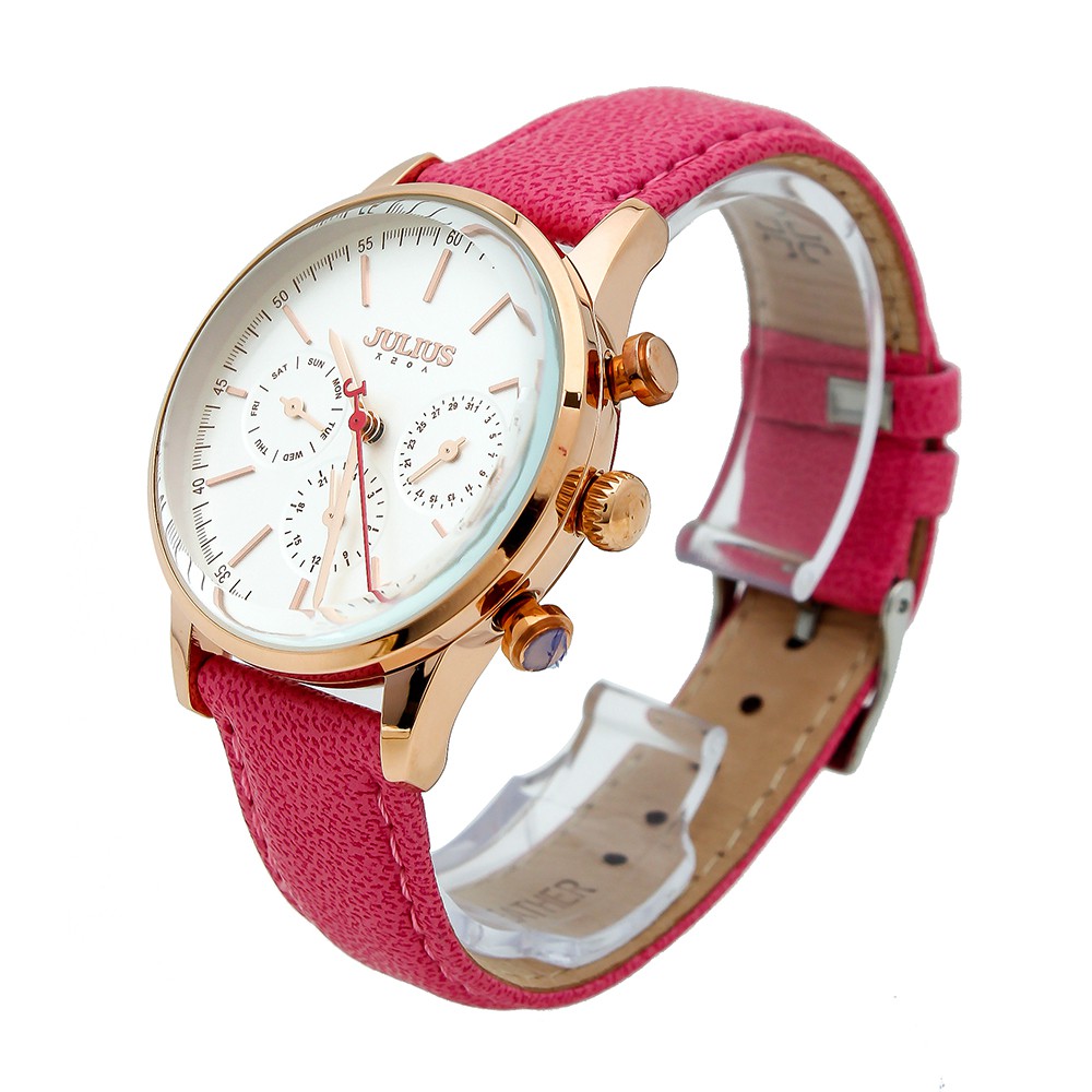 Đồng hồ nữ Julius Hàn Quốc Ja-862 dây da chạy 6 kim (nhiều màu) | BigBuy360 - bigbuy360.vn