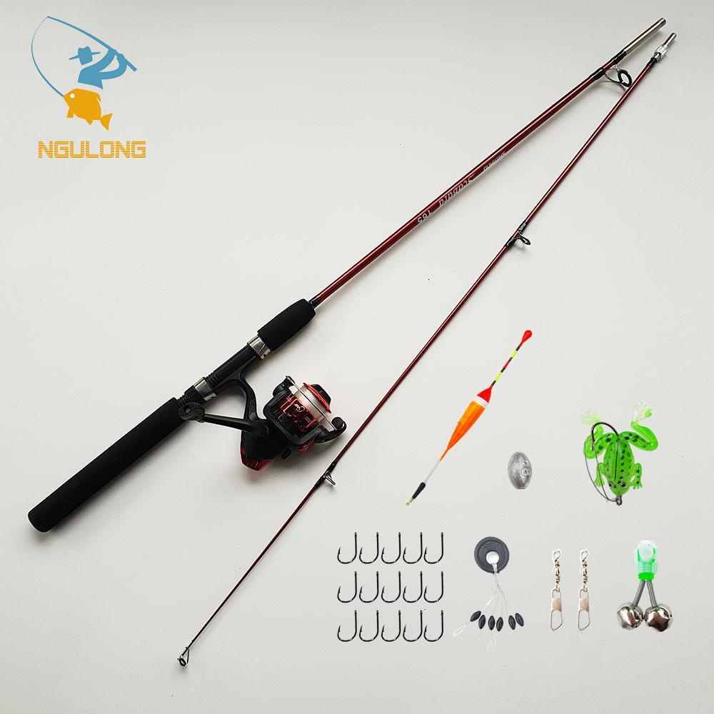 combo bộ cần 2 khúc simano màu đỏ 2m7 tặng kèm 6 phụ kiện và mồi giả (*Kim Thủy)