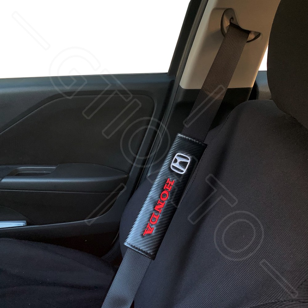 GTIOATO BọC DâY An ToàN Xe HơI DâY Đai An ToàN Ô Tô Đệm Bọc Dây Đai An Toàn Xe Hơi Sợi Carbon ChốT CàI DâY An ToàN Xe Ô Tô Phụ KiệN Ô Tô Cho Honda City BRV Civic Jazz Brio CRV Accord HRV Mobilio Odyssey
