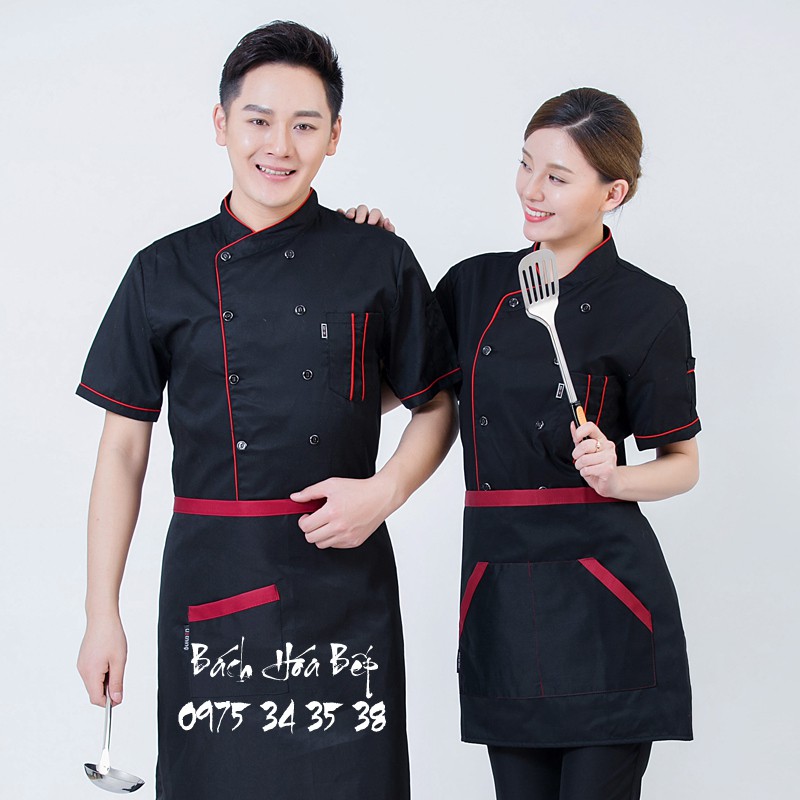 Áo bếp ngắn tay mỏng mát cho mùa hè