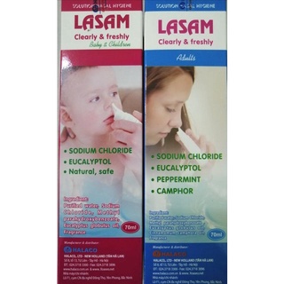 Dung dịch vệ sinh mũi lasam 70ml