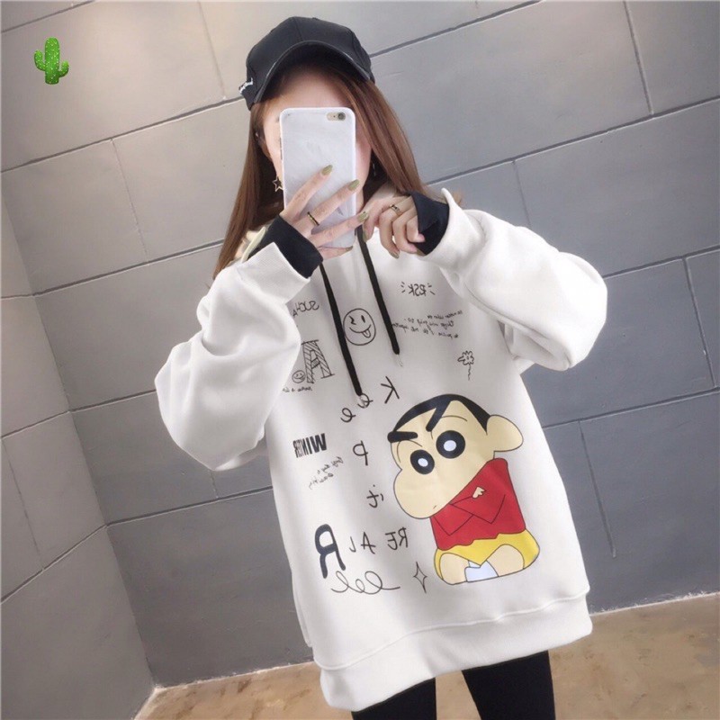 🌵Áo khoác nỉ hoodie cậu bé bút chì shin kee ngộ nghĩnh , form 35-60kg