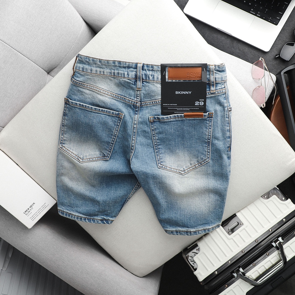Quần Short Nam Skinny Jean Brown Tag , Chất Denim Thoải Mái , QD003188 ,SOMEHOW