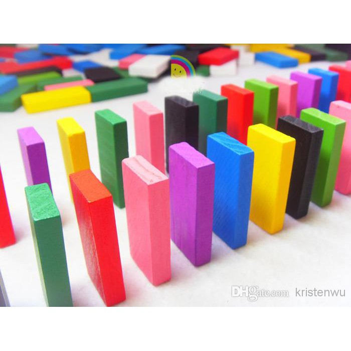 Domino gỗ nhiều màu sắc - 120 chi tiết