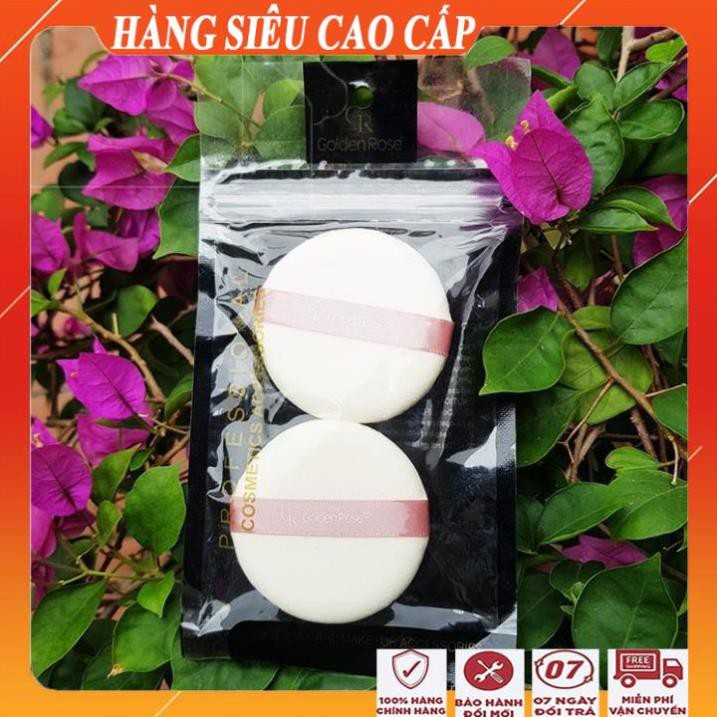 [ FreeShip - BÁN TRI ÂN ] Sét 2 cái Bông mút tán kem nền, lót, BB, CC siêu đẹp/ Bông mút trang điểm cao cấp golden rose