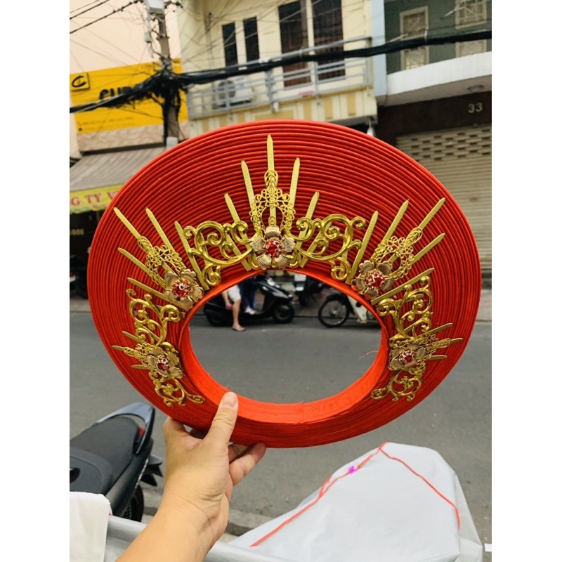 Khăn đống truyền thống trang trí cài tóc cô dâu ‍♀️ mẫu mới 2021 Giangpkc