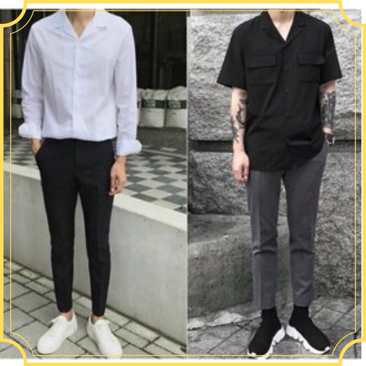 Quần tây âu (2 Màu ĐEN XÁM) Nam Nữ Unisex [Thời trang nam]