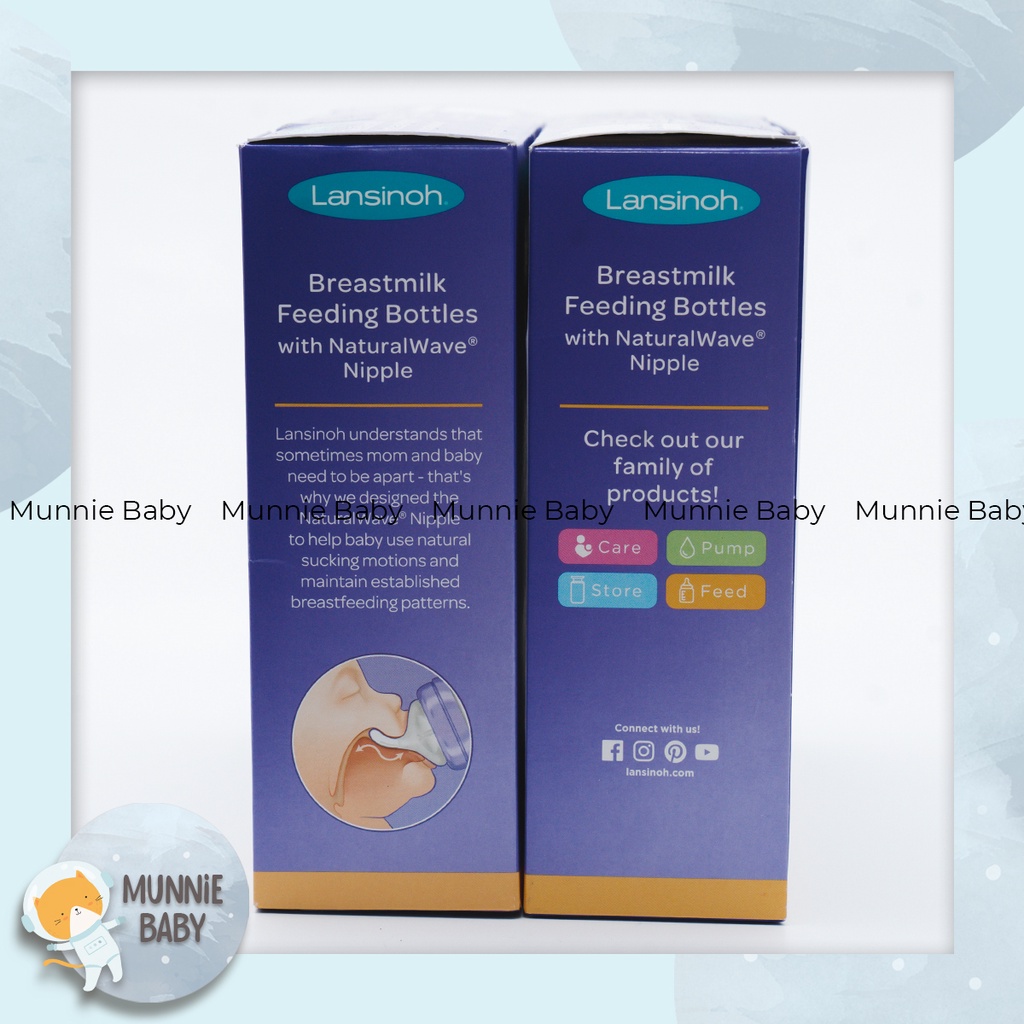 Bình sữa Lansinoh đủ size 160ml/240ml núm giống bình sữa Moyuum