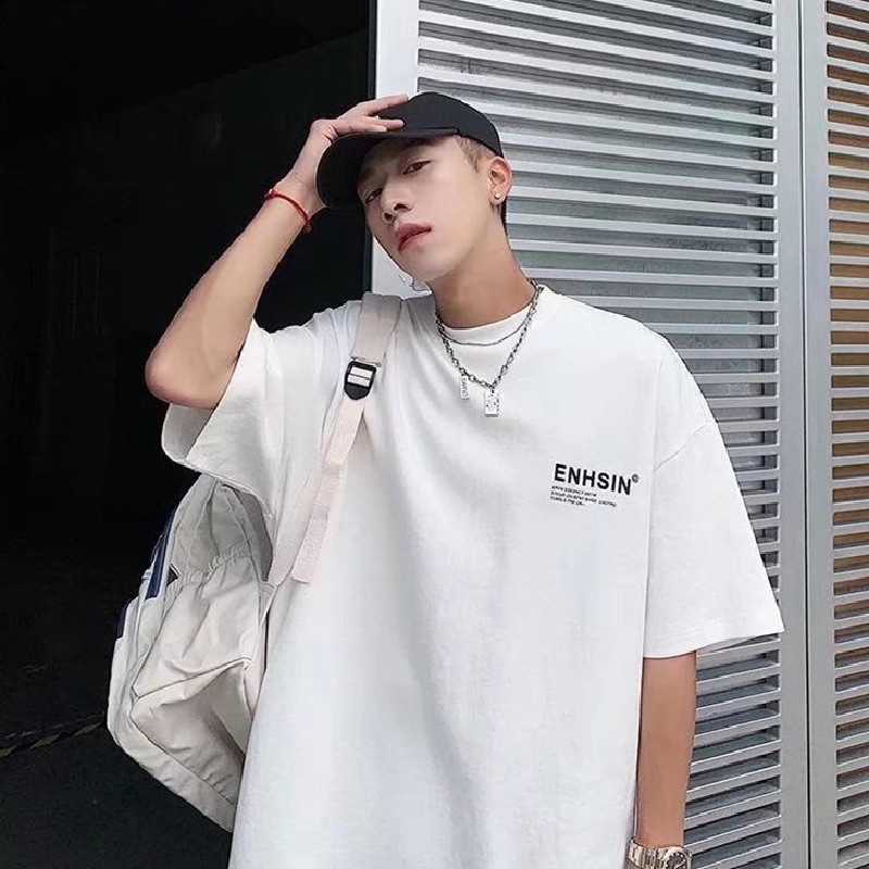 Áo Thun Tay Ngắn Cổ Tròn In Chữ Thời Trang Dành Cho Nam