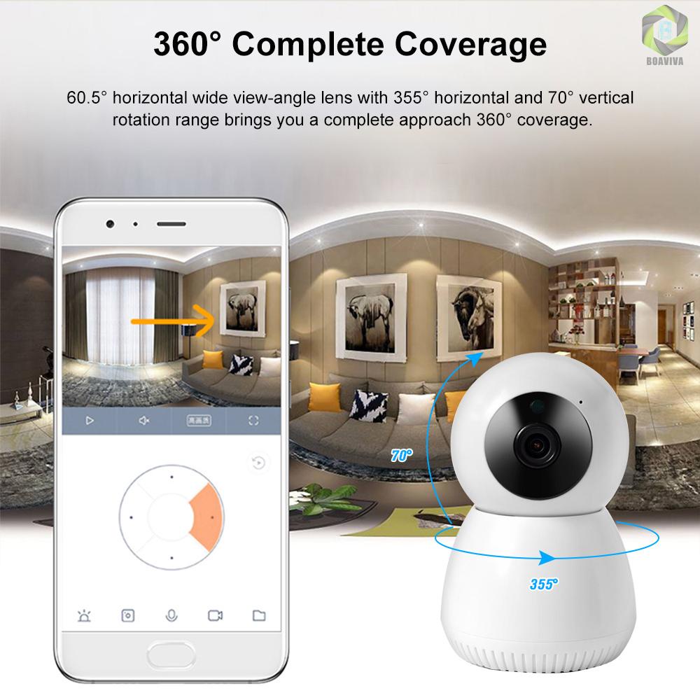 Camera giám sát em bé WIFI 1080P không dây với cảm biến chuyển động P/T/Z thẻ TF âm thanh 2 chiều và ứng dụng CobVrol