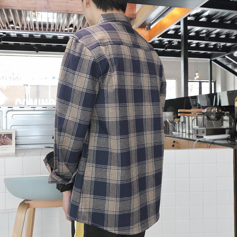 Áo sơ mi nam kẻ caro dài tay ulzzang fom rộng hàng độc 100% chất cotton siêu thấm mồ hôi | BigBuy360 - bigbuy360.vn