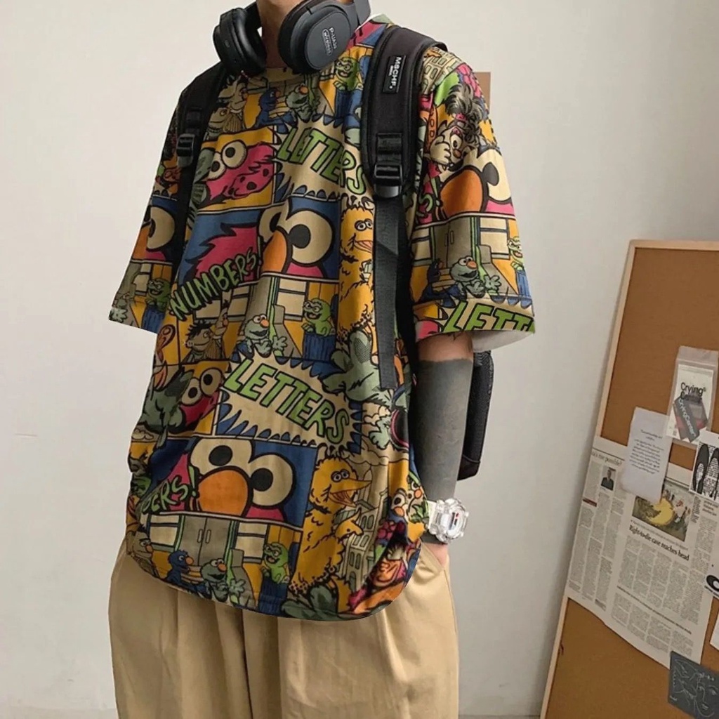 Áo nam Ngắn Tay Cổ Tròn Thời Trang Hàn