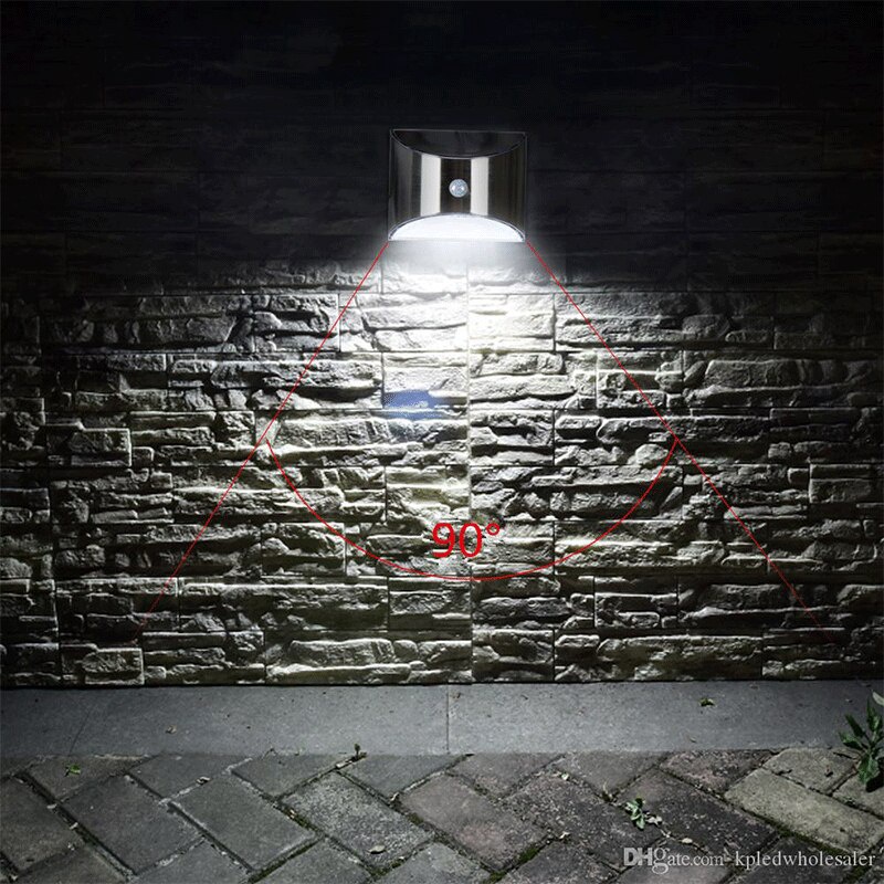 Đèn Led 4 Bóng Sử Dụng Năng Lượng Mặt Trời Chống Thấm Nước Gắn Tường Trang Trí Sân Vườn