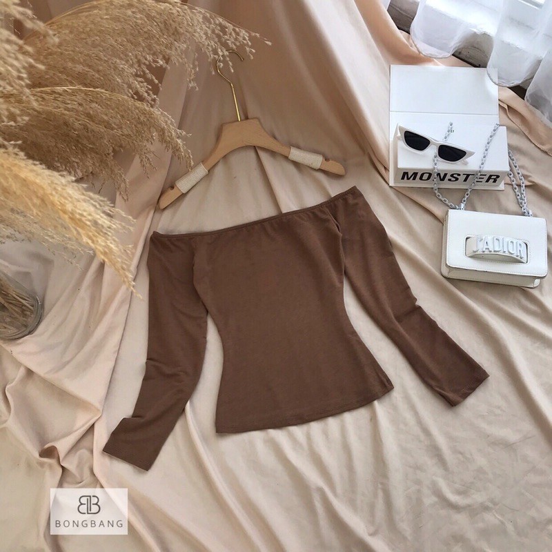 Áo bẹt vai thun co giản free size
