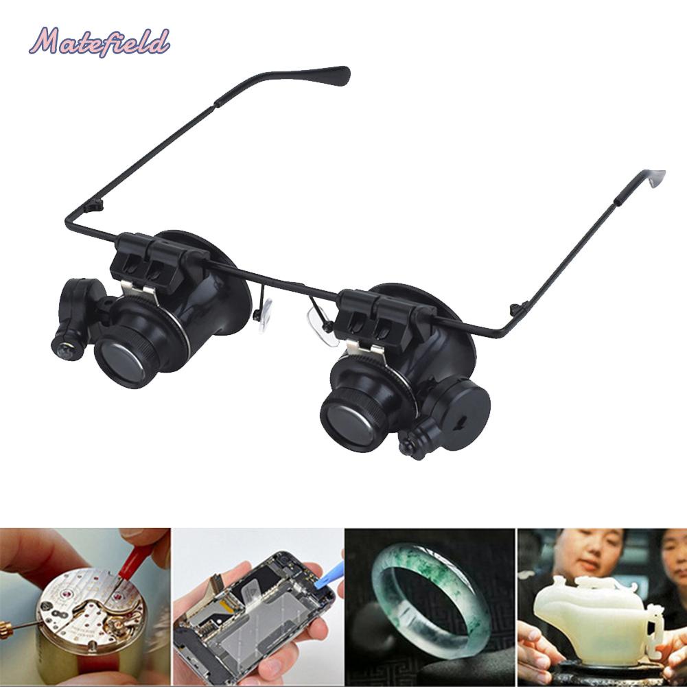 Kính Lúp Đeo Mắt Phóng Đại 20 Lần Có Đèn Led