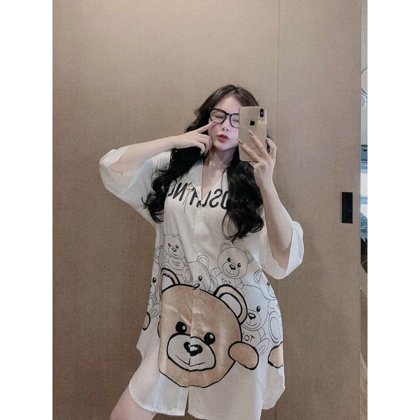 đầm ngủ tay lỡ - đầm ngủ gấu - mochino - carotshop | BigBuy360 - bigbuy360.vn