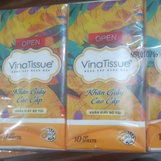 [Mã 267FMCGSALE giảm 8% đơn 500K] Khăn giấy cao cấp VinaTissue lốc 10