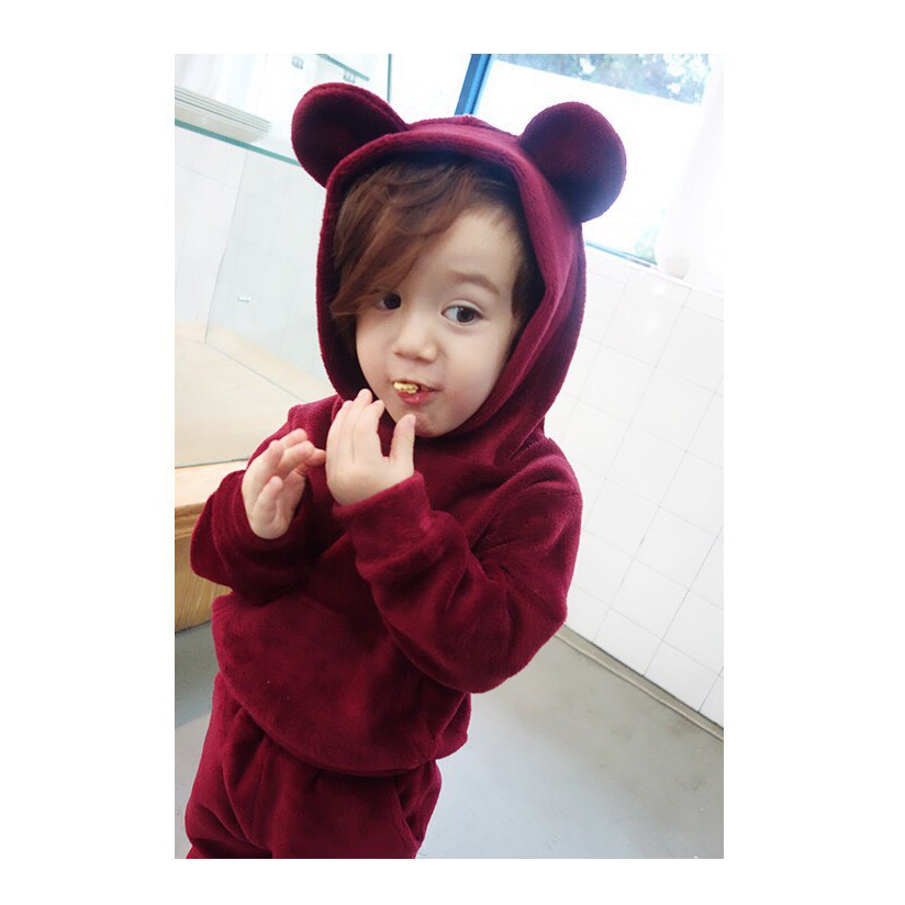 Bộ Nhung Tai gấu LL372 cho bé 8-18kg | BigBuy360 - bigbuy360.vn