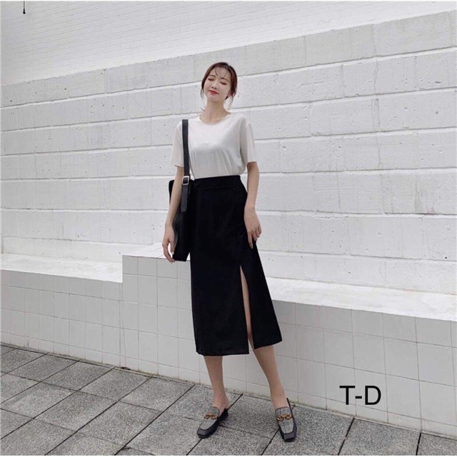 Chân Váy Midi Xẻ Tả 808 | BigBuy360 - bigbuy360.vn